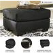 Darcy Black Ottoman