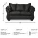 Darcy Black Loveseat