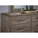 Dovetail Mystic Gray 8 Drawer Dresser