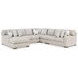 Laurelgrove Pebble 5-Piece Sectional with Chaise