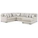 Laurelgrove Pebble 4-Piece Sectional with Chaise