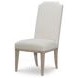 Monteverdi Beige Upholstered Host Side Chair with Nailhead Trim Set of 2