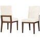 Dovetail Natural and White Performance Fabric Side Chair