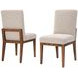 Dovetail Natural and Gray Performance Fabric Side Chair