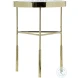 Delilah Polish Gold And White Accent Table