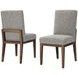 Dovetail Aged Gray and Charcoal Performance Fabric Side Chair