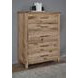Dovetail Sun Bleached White 5 Drawer Chest