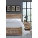 Dovetail Sun Bleached White King Poster Bed with California King Footboard