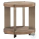 Harlow Sandstone And Satin Nickel Round Occasional Table Set