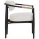 Marita Black and Louis Cream Performance Fabric Dining Arm Chair