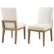 Dovetail Bleached White and White Performance Fabric Side Chair
