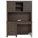 Thornwood Hills Rock Beaten Gray Student Desk with Hutch