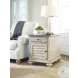 Weatherford Cornsilk And Brown Chairside Table