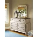 Weatherford Cornsilk And Brown Wellington Dresser
