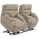 Regenerator Burlap Zero Gravity Loveseat with Dual Power Lift Assist