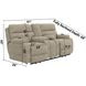 Regenerator Burlap Zero Gravity Loveseat with Dual Power Lift Assist