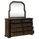 Provence Park Chateau Brown 8 Drawer Dresser with Mirror