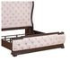 Provence Park Chateau Brown and Texture Cream King Upholstered Shelter Bed
