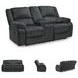 Draycoll Slate Double Reclining Loveseat With Console