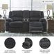 Draycoll Slate Double Reclining Loveseat With Console