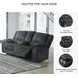 Draycoll Slate Double Reclining Loveseat With Console