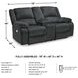 Draycoll Slate Double Power Reclining Loveseat with Console