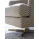 Graves La Costa Beige and Brass Upholstered Swivel Chair