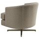 Graves La Costa Beige and Brass Upholstered Swivel Chair