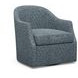 Ariana Blue Upholstered Escala Swivel Accent Chair