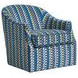 Escala Ariana Blue Upholstered Swivel Chair