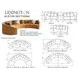 Alston La Costa Tan 3 Piece Modular Curved Sectional