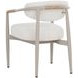 Marita Greige and Louis Cream Performance Fabric Dining Arm Chair