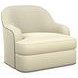 Alta Vista Cream Upholstered Swivel Chair with Nailhead Trim