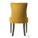 Farren Yellow Velvet and Espresso Side Chair with Nailhead Trim Set of 2