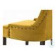 Farren Yellow Velvet and Espresso Side Chair with Nailhead Trim Set of 2