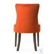 Farren Orange Velvet and Weathered Oak Side Chair with Nailhead Trim Set of 2