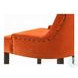 Farren Orange Velvet and Weathered Oak Side Chair with Nailhead Trim Set of 2