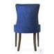 Farren Blue Velvet and Weathered Oak Side Chair with Nailhead Trim Set of 2