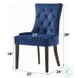 Farren Blue Velvet and Weathered Oak Side Chair with Nailhead Trim Set of 2