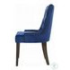 Farren Blue Velvet and Weathered Oak Side Chair with Nailhead Trim Set of 2