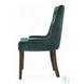 Farren Green Velvet and Weathered Oak Side Chair with Nailhead Trim Set of 2