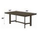 Farren Weathered Oak 70" Rectangular Dining Table