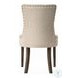 Farren Beige Fabric and Weathered Oak Side Chair with Nailhead Trim Set of 2