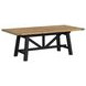 Hendricks Rustic Wheat and Raven Extendable Rectangular Dining Room Set