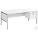 7725 White And Silver 72" Computer Desk