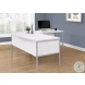 7726 White And Silver 48" Computer Desk
