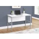 7726 White And Silver 48" Computer Desk