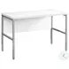 7726 White And Silver 48" Computer Desk