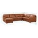 Langston Nutmeg Leather Modular Sectional