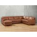 Langston Nutmeg Leather Modular Sectional